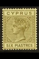 1882-86  6pi Olive-grey, Die I, Watermark Crown CA, SG 21, Fine Mint. For More Images, Please Visit Http://www.sandafayr - Sonstige & Ohne Zuordnung
