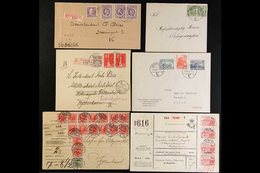 1912-1974  An Interesting Small Group Of Covers & Cards, Includes 1912 Registered Cover With Multiple Franking Of 16 Sta - Sonstige & Ohne Zuordnung