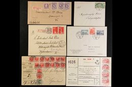 1912-1974  An Interesting Small Group Of Covers & Cards, Includes 1912 Registered Cover With Multiple Franking Of 16 Sta - Altri & Non Classificati