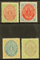 1896-1902  Perf 12½ 1c, 3c, 4c And 5c, SG 31/34, Very Fine Mint. (4) For More Images, Please Visit Http://www.sandafayre - Danish West Indies