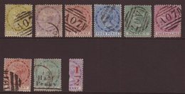 1877-86  A Used Group With 1877-79 CC Set, 1884 2½d, 1886 ½d On 6d, Also 1882 ½ On Half 1d Unused. (9 Stamps) For More I - Dominica (...-1978)