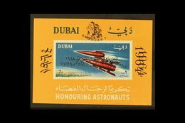 1964  Air Outer Space Achievements Opt'd Miniature Sheet, SG MS129a With Unlisted, Black "DOUBLE OVERPRINT" Variety. Nev - Dubai