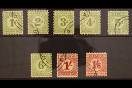 POSTAGE DUES  1940 Emerald And Carmine Set, SG D11/17, Very Fine Used. Cto As Usual, 1s And 1s 6d With RPS Certificates. - Fidschi-Inseln (...-1970)