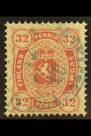1875  32p Rose-carmine Arms, Perf 14 X 13½, Michel 11, Fine Used With Neat Blue Cancel. For More Images, Please Visit Ht - Sonstige & Ohne Zuordnung