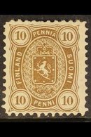 1875-84  10p Brown, Perf 11, SG 72 Or Facit 15 S, Mint, A Few Short Perfs At Top But With Lovely Fresh Colour, A Rare St - Sonstige & Ohne Zuordnung