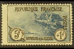 1926-27  5f+1f Blue & Black War Orphans' Fund (SG 453, Yvert 232), Never Hinged Mint, Centered To Right, Fresh. For More - Autres & Non Classés