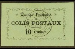 CONGO  PARCEL POST 1891 10c Black On Blue Type IV (Yvert 1, SG P13), Very Fine Used With Superb "LOANGO 8 Jul 93" Cds Ca - Other & Unclassified