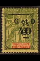 GUADELOUPE  1904 40c On 1f Olive-green Surcharge In Black With "1903" At Right Reading Upwards (Yvert 54, SG 59dA), Fine - Other & Unclassified