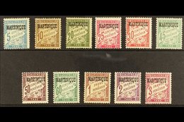MARTINIQUE  POSTAGE DUES 1927 Overprints Complete Set (Yvert 1/11, SG D130/40), Never Hinged Mint. (11 Stamps) For More  - Autres & Non Classés