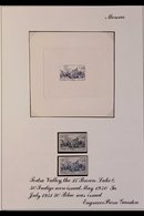 MOROCCO  1950-51 "Todra Valley" Design Superb Imperf SUNKEN DIE PROOF Printed In Violet-blue On Card, With Blank Value T - Sonstige & Ohne Zuordnung