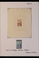 MOROCCO  1955 75fr "Oudaya Gardens, Rabat", SG 464, A Superb Imperf SUNKEN DIE PROOF Printed In Brown On Thick Cream Pap - Sonstige & Ohne Zuordnung