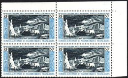 T.A.A.F.  1965 AIR 50f Discovery Of Adelie By Dumont D'Urville (Yvert 8) - A Superb Never Hinged Mint Corner Block Of Fo - Sonstige & Ohne Zuordnung