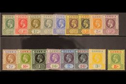 1912-22  KGV MCA Wmk Complete Definitive Set, SG 86/102, Fine Mint. (17 Stamps) For More Images, Please Visit Http://www - Gambie (...-1964)