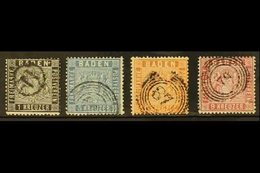 BADEN  1860-61 1kr, 3kr, 6kr, And 9kr Complete Set, Perf 13½, Michel 9/12, Fine Used. (4 Stamps) For More Images, Please - Sonstige & Ohne Zuordnung