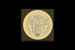 AVIATION LABEL  1910s "Bayerischer Luftfahrerdank Munchen" Circular Poster Stamp, Kiddle LU. 128, Superb, Never Hinged M - Autres & Non Classés