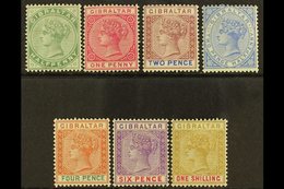1898  Re-issue In Sterling Complete Set, SG 39/45, Fine Mint. (7 Stamps) For More Images, Please Visit Http://www.sandaf - Gibraltar