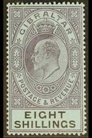 1903  8s Dull Purple And Black / Blue, SG 54, Mint Lightly Hinged. Fresh! For More Images, Please Visit Http://www.sanda - Gibraltar