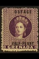 1881  ½d Deep Mauve "OSTAGE", SG 21c, Fine Mint. For More Images, Please Visit Http://www.sandafayre.com/itemdetails.asp - Grenada (...-1974)