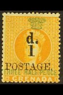 1886  1d On 1½d Orange, SG 37, Fine Mint. For More Images, Please Visit Http://www.sandafayre.com/itemdetails.aspx?s=624 - Grenada (...-1974)