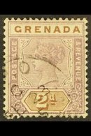 1895-99  2d Mauve And Brown Key Plate, Watermark Reversed, SG 50x, Fine Cds Used. For More Images, Please Visit Http://w - Grenada (...-1974)