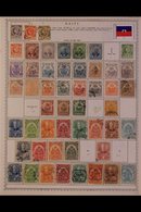 1880's - 1980's ALL DIFFERENT COLLECTION.  An Extensive, ALL DIFFERENT Mint & Used Collection On Printed Pages, Many Com - Haiti