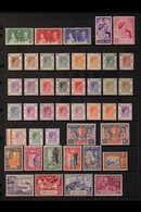 1937-1949 COMPREHENSIVE FINE MINT COLLECTION  On A Stock Page, ALL DIFFERENT, Includes 1937 Coronation Set, 1938-52 KGVI - Autres & Non Classés