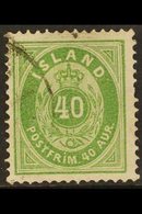 1876  40aur Green, Perf 14x13½, Fac 16, Very Fine Used. Lovely Bright Stamp. For More Images, Please Visit Http://www.sa - Sonstige & Ohne Zuordnung