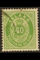 1876  40aur Green, Perf 14x13½, Fac 16, Very Fine Used. Lovely Bright Stamp. For More Images, Please Visit Http://www.sa - Other & Unclassified