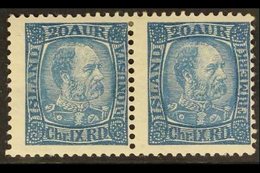 1902  20aur Blue Postage In Pair With Official, Fac. 69v2, Fine Mint. For More Images, Please Visit Http://www.sandafayr - Other & Unclassified