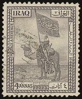 1923  4a Violet With WATERMARK CROWN TO LEFT OF CA Variety, SG 46w, Fine Used, Few Short Perfs Right. For More Images, P - Iraq