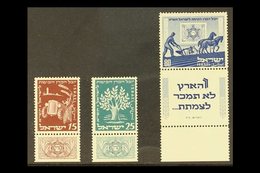 1951  50th Anniv Of National Fund Set Complete With Tabs, SG 58/60, Very Fine Never Hinged Mint. (3 Stamps) For More Ima - Andere & Zonder Classificatie