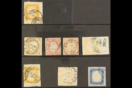 1861-1863 FINE USED CLASSICS GROUP  On A Stock Card, Includes Sardinia 1861-63 10c On Piece (3 Margins), Neapolitan Prov - Non Classés