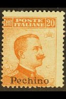 CHINA - PEKING  1917-18 20c Orange, No Watermark, Sassone 12, Mi 20X, Never Hinged Mint. For More Images, Please Visit H - Sonstige & Ohne Zuordnung