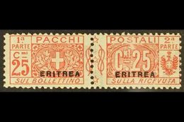 ERITREA  POSTAGE DUES 1916 25c Red, "Small" Overprint, Sass 3, Very Fine Mint. For More Images, Please Visit Http://www. - Sonstige & Ohne Zuordnung