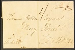 1796 ENTIRE McLAUREN GILLIES LETTER FROM MONTEGO BAY RE. MADEIRA WINE  (May) Letter To Thomas Gordon In London, Showing  - Jamaica (...-1961)