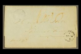 1860 FALMOUTH RIOTS MENTIONED IN ENTIRE LETTER  (Sept) Lengthy Entire Letter Falmouth To Spanishtown, With Cds's Of Each - Jamaica (...-1961)