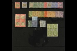 1903-11 FINE MINT RANGE  Incl. 1903-04 1d "SER.ET", 1905-11 Arms Incl. 1d Grey And Carmine Block Of Four, QV All Four 6d - Jamaïque (...-1961)