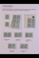 1916-1917 WAR TAX OVERPRINTS.  INTERESTING MINT/NHM & USED SPECIALIST'S ACCUMULATION On Various Pages With Many Multiple - Jamaica (...-1961)