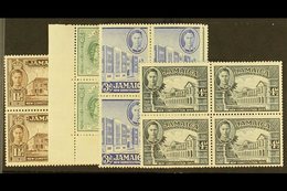 1945-46  1½d - 4½d Perf. 12½x13, SG 134/137a, Fine Mint Blocks Of Four. (16 Stamps) For More Images, Please Visit Http:/ - Giamaica (...-1961)