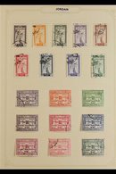 1946-1959 FINE USED COLLECTION  On Leaves, ALL DIFFERENT, Includes 1950 Air Set, 1952 Unification & King Sets, 1953 200f - Jordanien