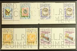 1990 POSTAL CENTENARY - DLR SPECIMENS  Centenary Of Postage Stamps In Kenya Set (SG 547/51) In Never Hinged Mint Gutter  - Kenia (1963-...)