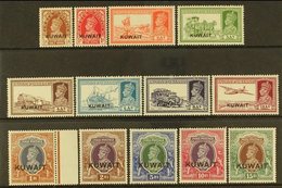 1939  KGVI India Overprinted Definitive Set, SG 36/51, Fine Mint (13 Stamps). For More Images, Please Visit Http://www.s - Koeweit