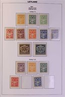 1921-1938 SEMI- SPECIALIZED MINT / NHM COLLECTION.  A Well Annotated Collection Of Mint (incl Never Hinged) Stamps, Many - Lettland