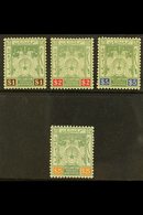 KELANTAN  1911 $1 Green And Brown To $25 Green And Orange, SG 9a - 12, Very Fine Mint. (4 Stamps) For More Images, Pleas - Other & Unclassified