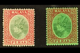 PERAK  1935 $2 And $5 Sultan Iskandar, SG 101/2, Very Fine And Fresh Mint. (2 Stamps) For More Images, Please Visit Http - Other & Unclassified
