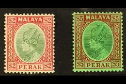 PERAK  1935 $2 And $5 Sultan Iskandar, SG 101/2, Very Fine And Fresh Mint. (2 Stamps) For More Images, Please Visit Http - Andere & Zonder Classificatie