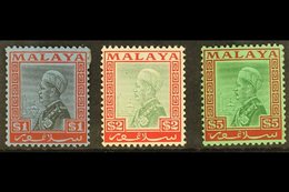 SELANGOR  1935-41 $1 To $5, SG 83/85, Very Fine Mint. (3) For More Images, Please Visit Http://www.sandafayre.com/itemde - Sonstige & Ohne Zuordnung