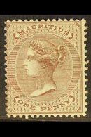 1863  1d Purple Brown, Variety "wmk Inverted And Reversed", SG 56y, Very Fine Mint, Unpriced SG. For More Images, Please - Maurice (...-1967)