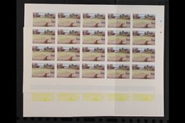 1986 PROGRESSIVE COLOUR IMPERF PROOFS.  Tourism Complete Set (SG 710/23) - Each Value With Seven Different Progressive C - Montserrat