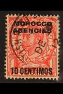 SPANISH CURRENCY  1912 10c On 1d Scarlet, NO CROSS ON CROWN, SG 127a, Very Fine Used, BPA Certificate Accompanies. For M - Altri & Non Classificati